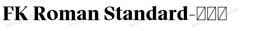 FK Roman Standard字体转换